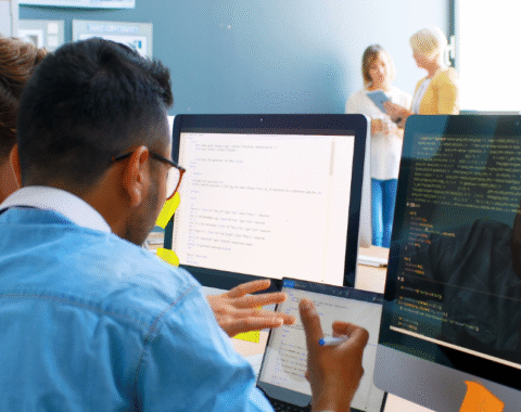 ROI and custom software development team work