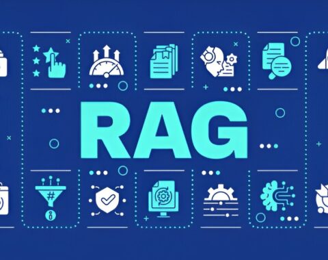 Diagram showing RAG architecture with vector database and LLM integration